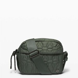 Olive Green Quilted Lululemon Crossbody Bag